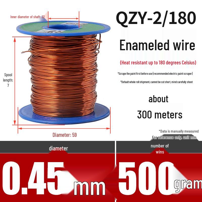 180° Värmebeständig Emajlert Rund Koppartråd, QZY-2/180