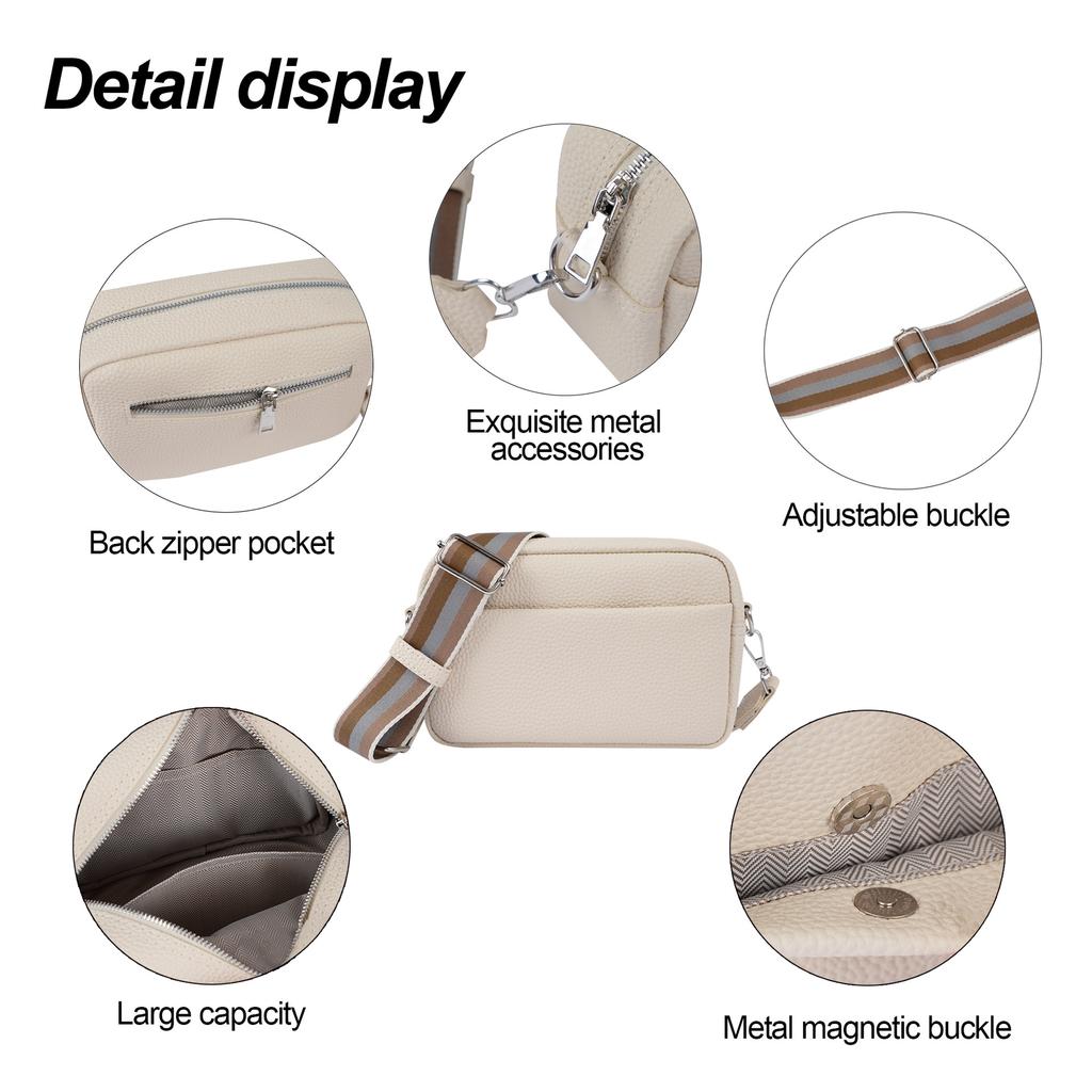 Small Square Bag Solid Color Simple Premium Pu Messenger Bag Women'S High Quality Commuting Versatile Trend Shoulder Bag