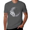 Pentagram with Flower Moon TShirt Fashion Casual Short Sleeve TShirt