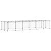 28 Piece Pet Cage with Door Black 35 X 35 Cm Steel