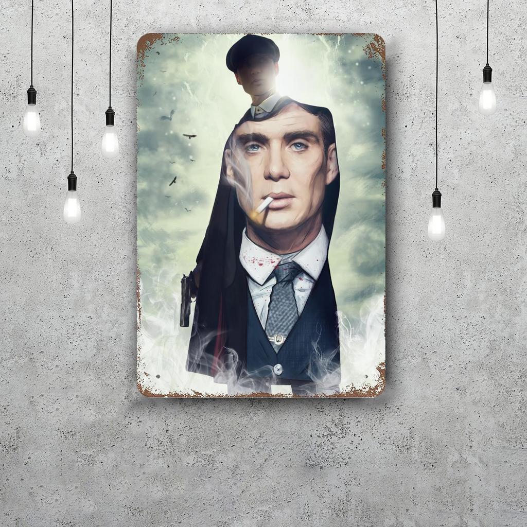 Thomas Shelby Decor Poster Vintage Tin Sign Metal Sign Decorative Plaque for Pub Bar Man Cave Club Wall Decoration