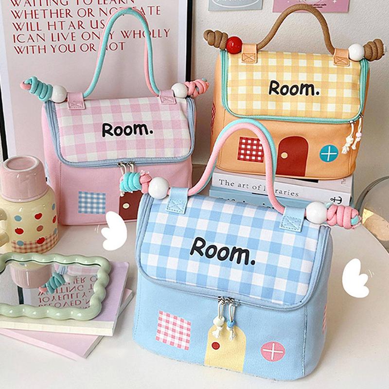 Large Capacity Makeup Bag Mini Room Shape Cosmetics Storage Bags Pouch Travel Storage Bag Toiletries Organizer Storage Supplies