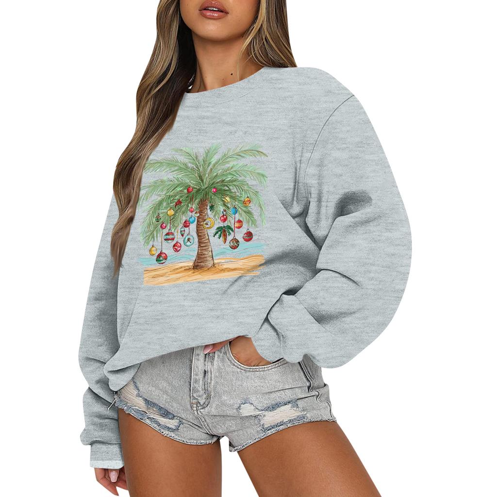 Women  Tops Women's Long Sleeve Sweatshirt Casual Crewneck Loose Fit Pollover Fleece Tops