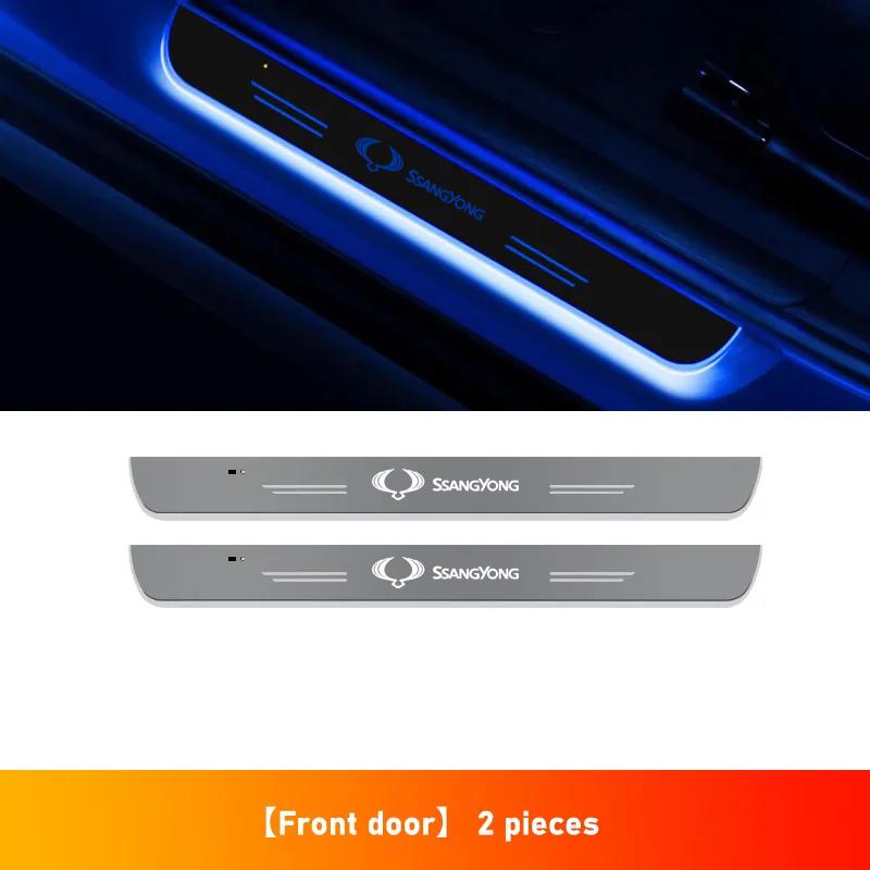 

Custom Wireless LED Car Pedal Light Sill Pathway Welcome Scuff Light For Ssangyong Korando Kyron Musso Rexton Tivoli Actyon