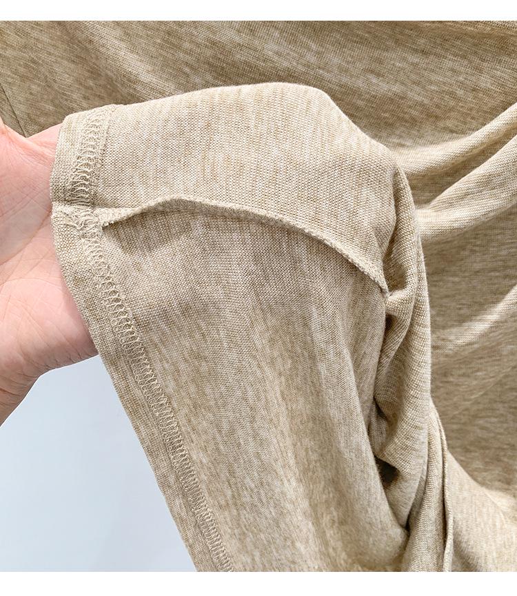 Korean Style Lyocell Tencel Wool Asymmetrical Shoulder Short Sleeve T-Shirt Summer 2026 Temperament Top
