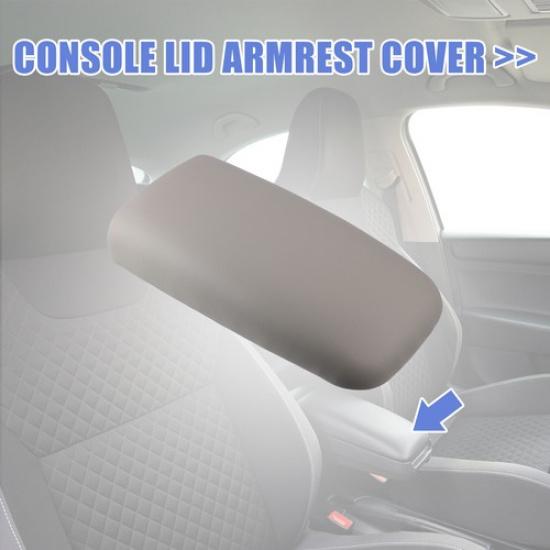 Pack of 1 Car Center Console Lid Armrest Cover For GMC Envoy 2002-2009 Gray