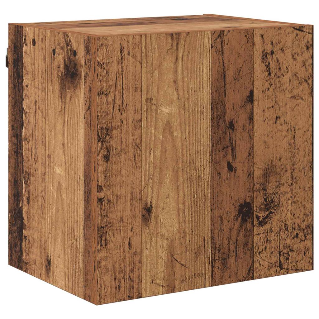 Wall Mounted TV Cabinet Set 4 pcs Reclaimed Wood Effect Particleboard