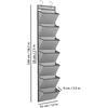 Wall Mounted File Holder Over Door Hanging Mail Organizer Document Storage Bag for Papers Magazines and Books (7 POCKETS-GREY)