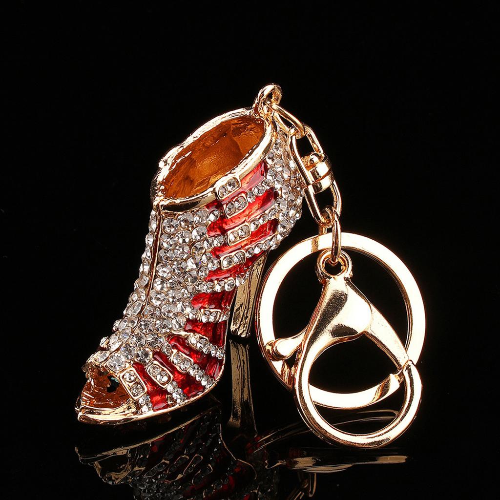 High Heel Keychain, New   Shoe High Heel Pendent Keyring K Purse Bag Keyring Chain Gift Eychain Shoe Key Rings Rhinestone Key