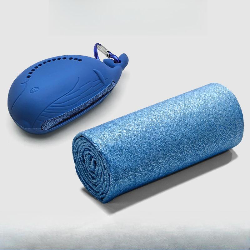 

Cute Whale Sport Quick-Dry Cold Feeling Sweat-Absorbing Gym Portable Silicone Towel Cooling Towel 40*40cm 40*40cm 40*40cm long синий