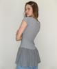 RONRON Multi Layered T Shirt Dress Black Stripe