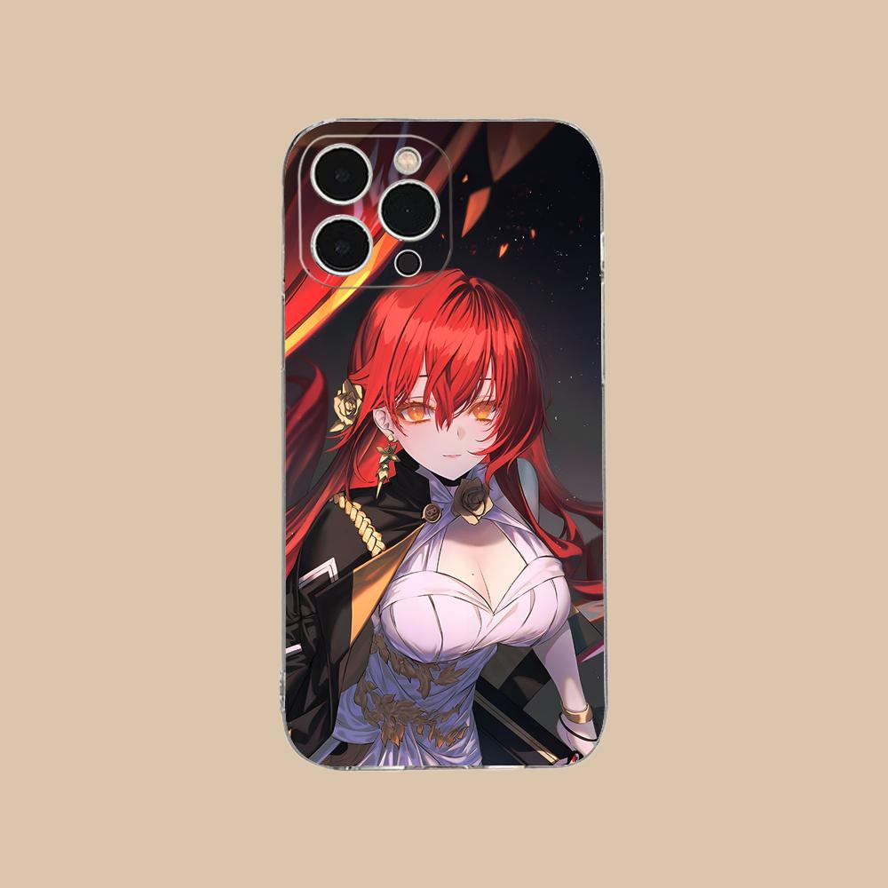 HSR Himeko Clear TPU Mobile Case for iPhone 17 16 15 14 13 12 11 X XR XS Air Pro Max Plus Mini Colorful Cover