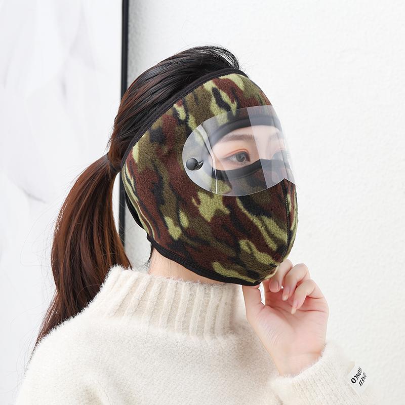 Ski Mask Ear protection Windproof Winter Hat Man Woman Adult 2021 Warming Eye Mask