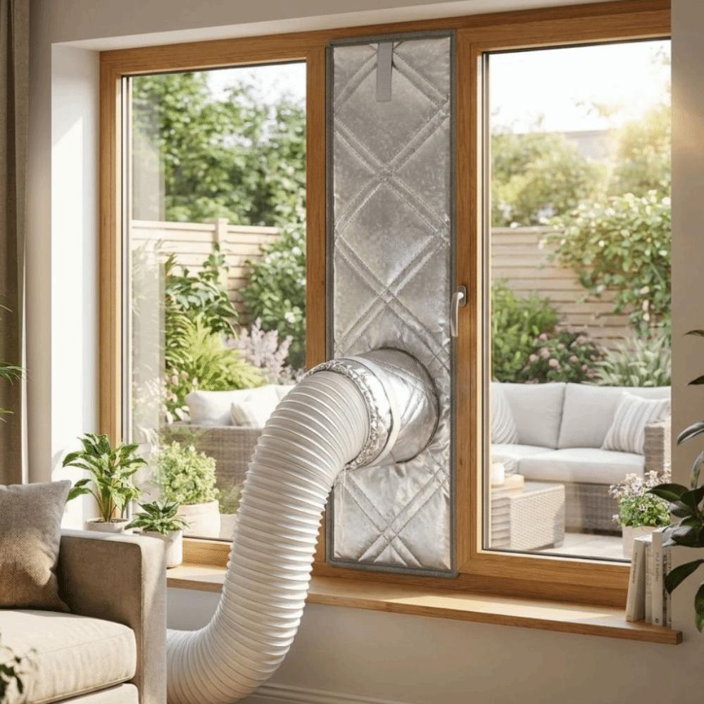 Composite Silver Foil Portable AC Window Seal Kit Home Comfort