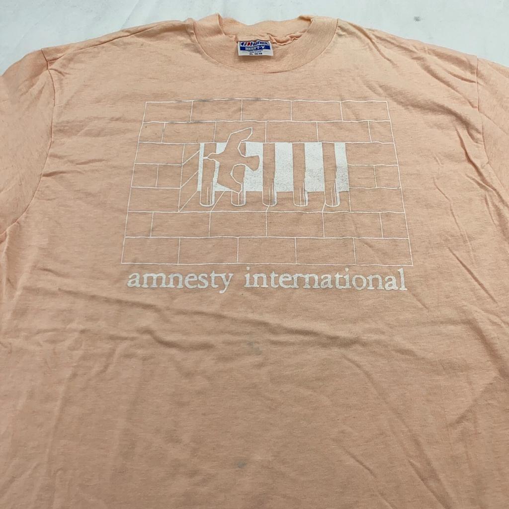 T-shirt vintage anni '90 AMNESTY INTERNATIONAL TAGLIA L beneficenza per i diritti umani