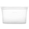 Zip Top Silicone Bag Storage Container Japanese Dish L 946ml Microwave Cooking Dishwasher Safe Frosted White ZipTop [Genuine Product]