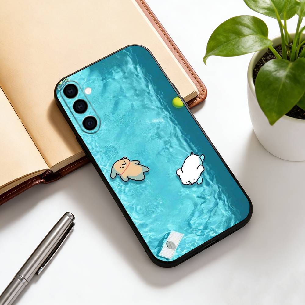 Beautiful cartoon Phone Case Black Silicone Soft For Samsung Galaxy A73,A72,A71,A70,A53,A52,A51