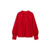 2025 Women's Versatile V-neck Lantern Sleeve Casual Pullover Top