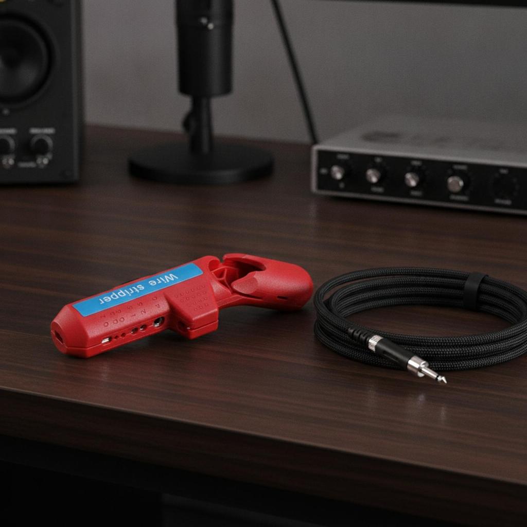 Wire Hand Tool Calibrated Jacket Removal Locking Device for Home Wiring