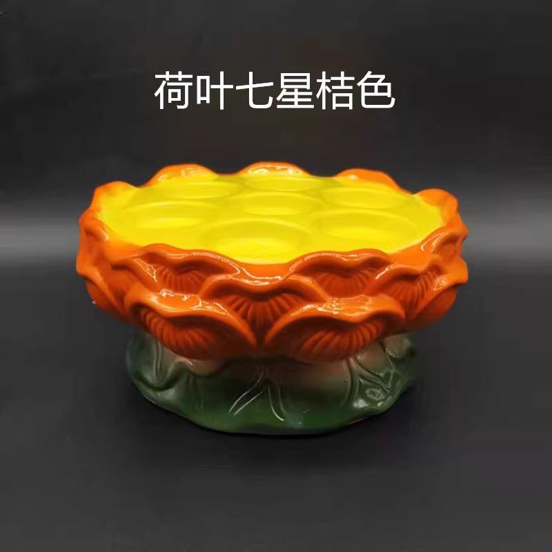 

1 шт. Керамический подсвечник в виде лотоса, бытовой, для Будды, подставка для масляной лампы Семь звезд , буддийская утварь