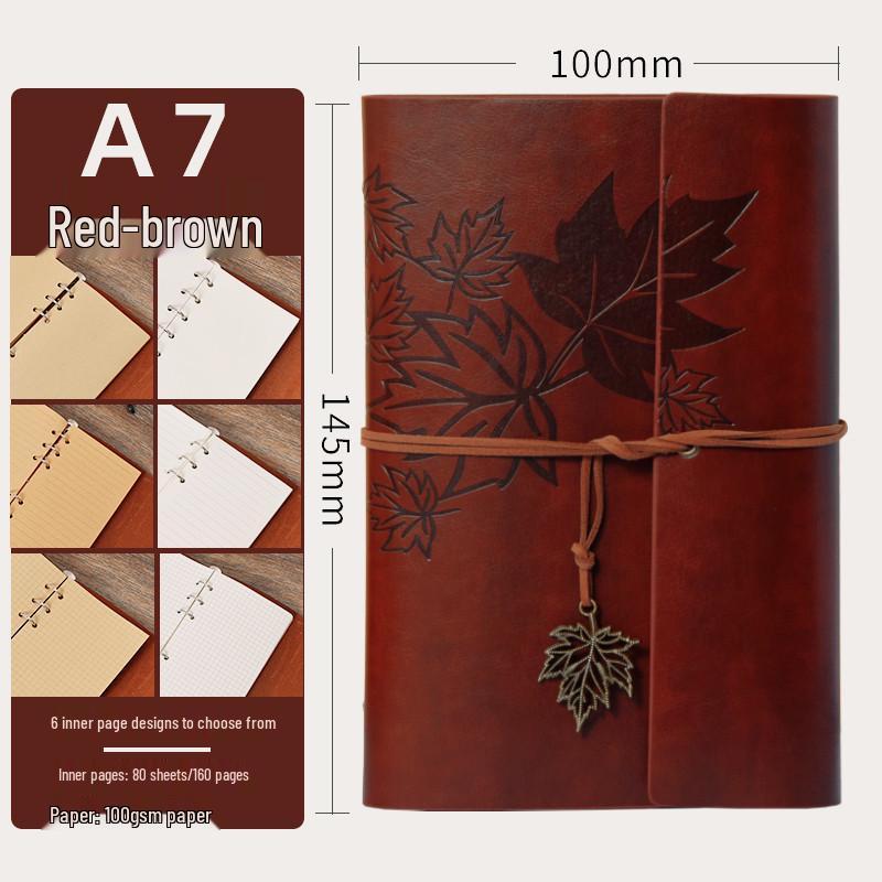 

Винтажный блокнот для путешествий на шнуровке - Карманный блокнот на разъемных листах с креативным дизайном