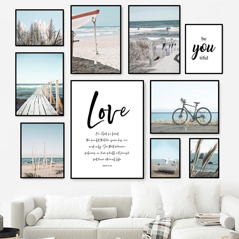 

Прибрежные дюны, трава, песок, пляж, пейзаж, художественная картина на холсте, любовь, цитата, украшение комнаты, картина, Приморская природа, настенный постер FJ025