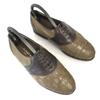 LANCEL Leather Oxford Shoes [24.0 / Brown / Woven Saddle Design] Business Dress(USED)