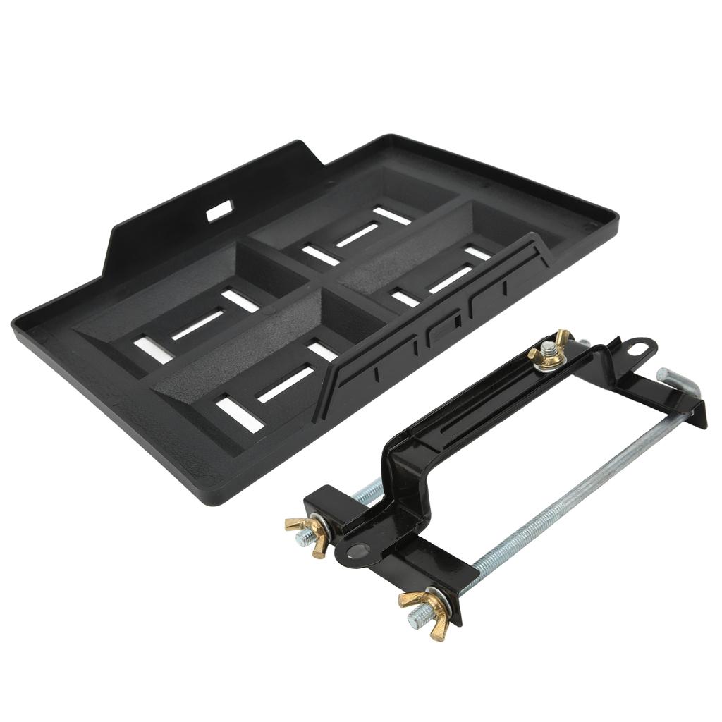 Car Battery Hold Down Tray Bracket Set Recessed Slots Sturdy Construction for 27 30 31 Series Batteries