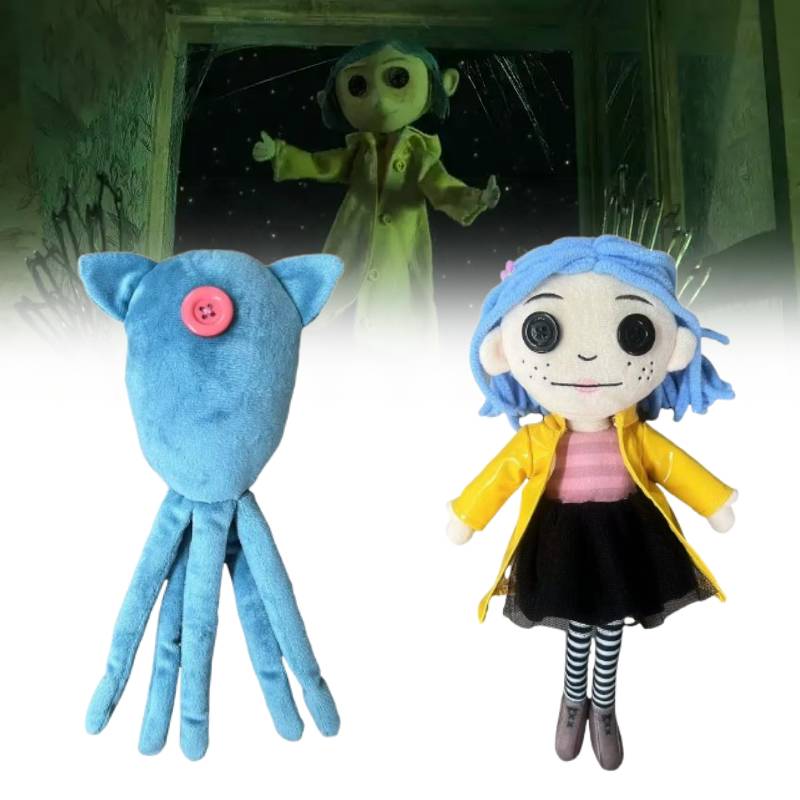 The Coraline Secret Door Plush Toy Cartoon Doll  Decoration Children Anime