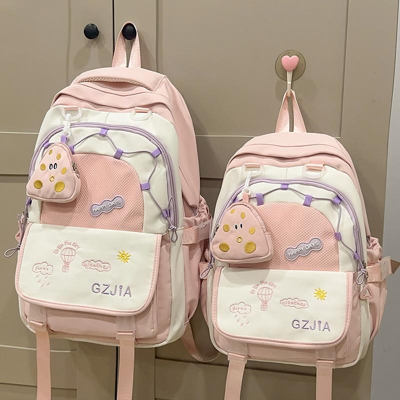 

Schoolbag Children Elementary School Girls High Looking Ins Letters Kindergarten Small Backpack