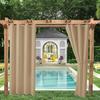 1/2/3/4 Outdoor Curtains for Patio Waterproof, Light Filtering Privacy Outside Curtains for Living Room, Gazebo, Porch, Pool