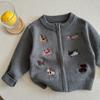 Baby Mädchen Frühling Herbst Cartoon Hund A-Klasse Baumwollstrick Pullover Top