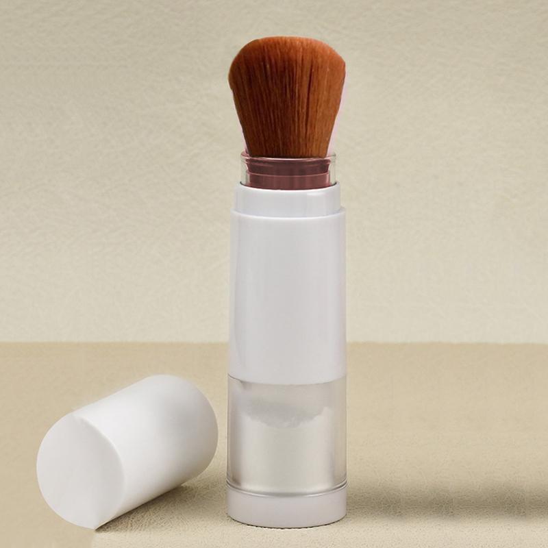 Multi-functional 2 In 1 Foundation Brush Makeup Brush Empty Travel Blush with Refillable Loose Powder Bottle Makeup Beauty Tools