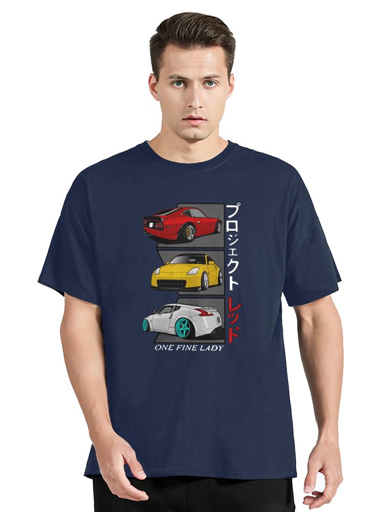 

ZX Tee One Fine Lady 240z 350z 370z Jdm Men T Shirt Fast Car Vehicle Vintage Tees Graphic T-Shirt Cotton Clothing Oversized Tshirt 4XL