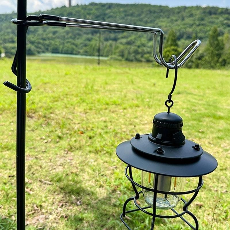 Camping Lamps Hook Hangers, Double-Ended Storage Hook Multipurpose Camping Light Lamps Hook, Metal Hook