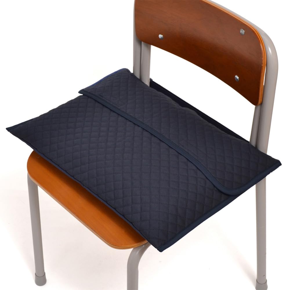 COLORFUL CANDY STYLE Disaster Prevention Hood Cover for Boys, Girls, Elementary School Students, Backrest, Cushion, Stylish, Quilted, Deep Navy