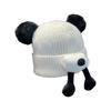 Anime Animal Design Pullover Hat Warm Brimless Stretchy Winter Skull Hat With Plush Lining For Adult Girl Outdoor Activity