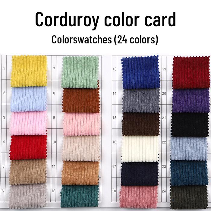 Corduroy Fabric Shirt Hoodie, Cotton Jacket, Suspender Pants, Velvet Sofa Cover, Corduroy Fabric Scraps.