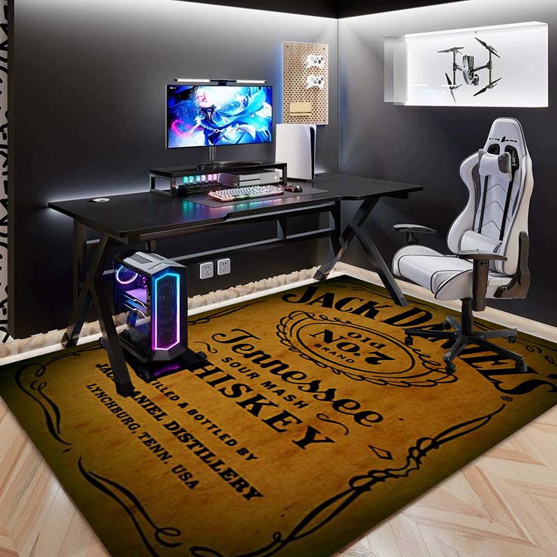 Verkrijgbaar in meerdere maten. J-Jack D-Daniels Bedrukte Yogamat, Woondecoratie, Woonkamer, Slaapkamer, Antislip Mat, Cadeau.