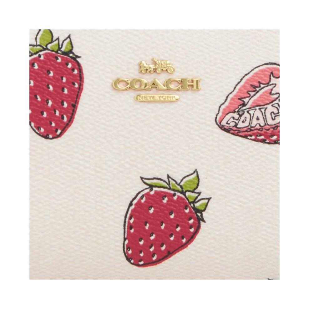New COACH Snap Wallet Coated Canvas Bag Wallet Mini Women's Chalk & Multicolor CAP18-IMCAH