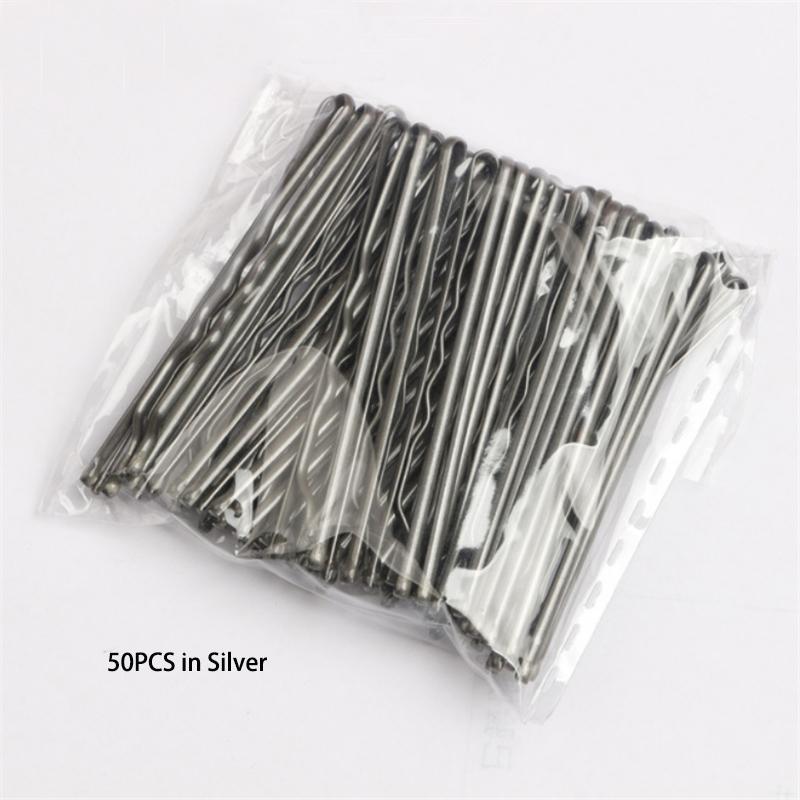 100/50pc 50/60mm Hair Pin And Clips U Shape For Headpiece Women Girls Hairpins Accessories Bride Wedding Head Jewelry Decoration