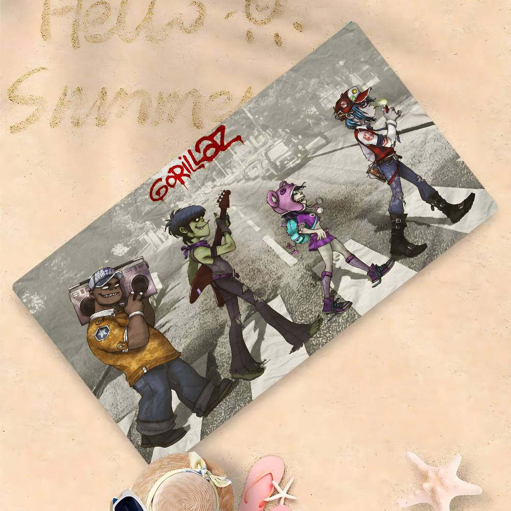 Band Rock Gorillaz Big Microfiber Beach Towels Quick Dry Towel Sand Beach Towels Pool Towel for Travel Swim Pool Yoga
