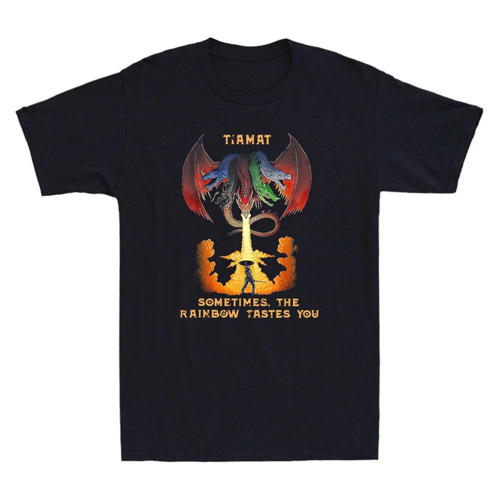 Dragon Tiamat Sometimes The Rainbow Tastes You Retro Men s Short Sleeve T-Shirt S