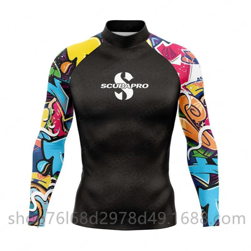 SCUBA Surfing Suit Outdoor Sunblock Snorkeling Swimsuit Long-sleeved Split Top Quick-drying Jellyfish Men's Diving
