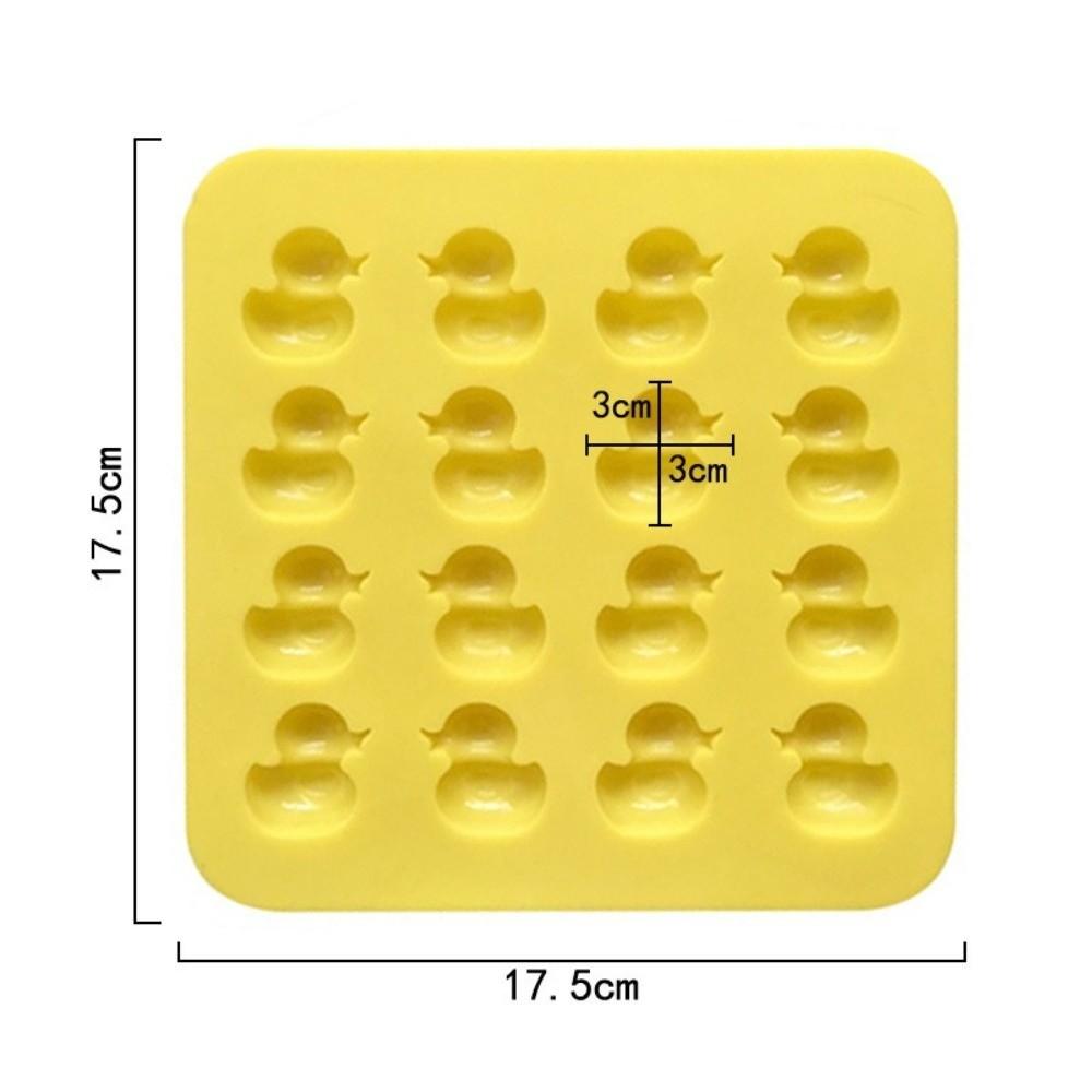 Animal Cake Cartoon Duck Silicone Mold 16-Cavity Flexible Chocolate Mold Trapezoid Shape BPA Free Baking Mold For Baking