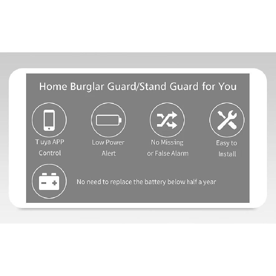 Tuya Smart WiFi Türsensor Öffnen Schließen Tür Fenster Detektor Haus Sicherheitsalarm Unterstützung Alexa Google Stimme APP Fernsteuerung