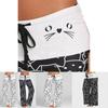 Pantaloni Casual Larghi da Donna alla Moda con Stampa di Gatti Cartoni Animati, Pantaloni Leggeri Estivi