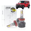Fcl. 12 V H8/H11/H16 LED Fog Light Bulbs, White/Yellow Switching, Memory Function, 2-Pack