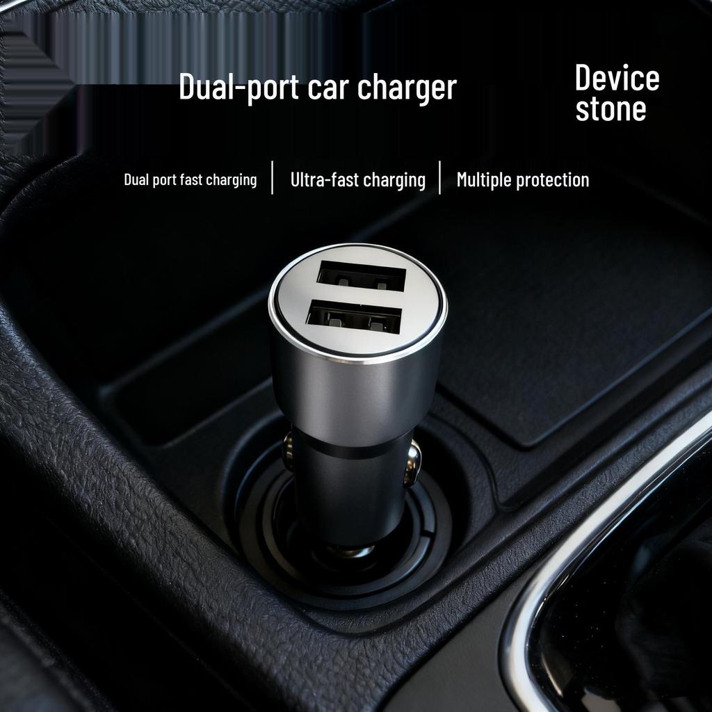 Dual Port Car Charger with Full Protocol and Super Fast Charging - Model TA35