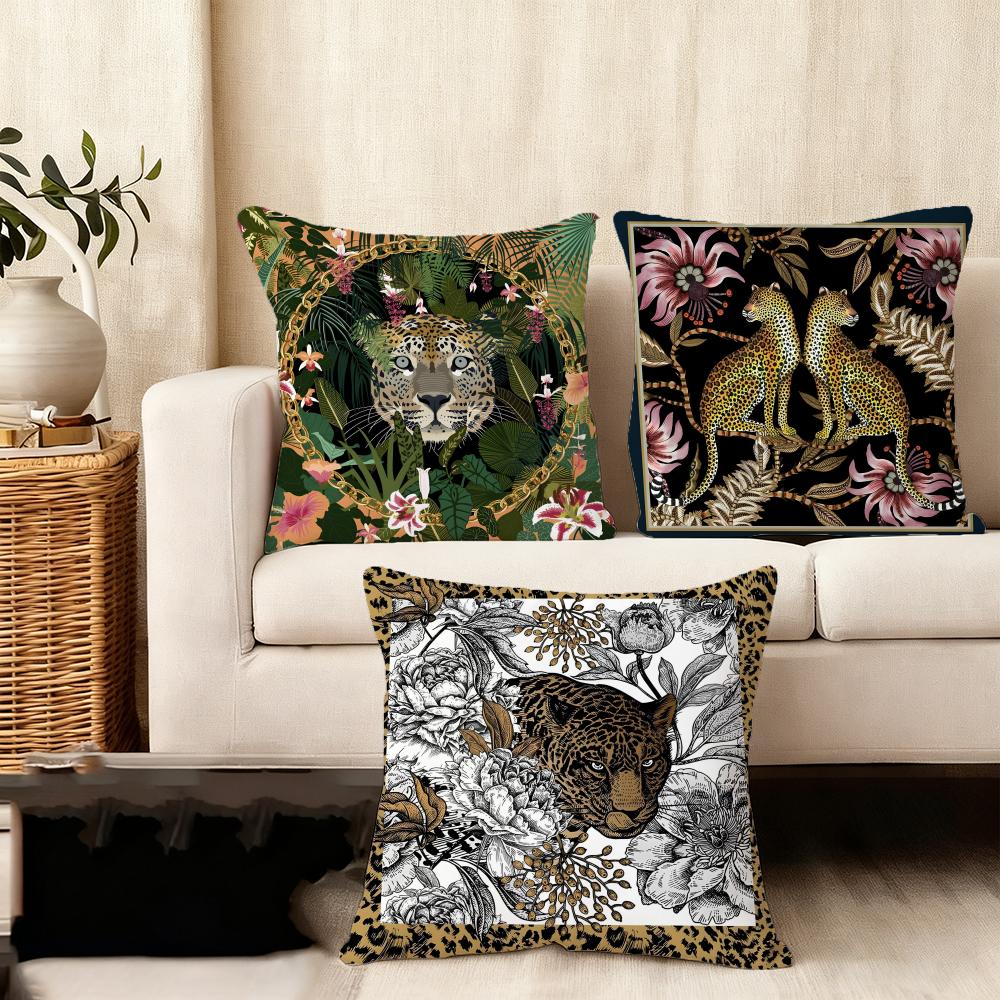 Animals Classical Cushion Cover Plush Fabric Soft DoubleSided Printed Sofa Warm Winter Home Child Gift Pillow Case